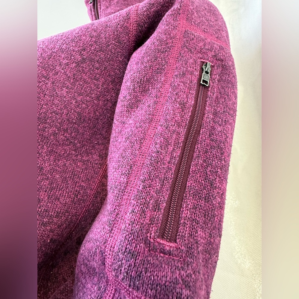 Patagonia Women's Quarter Zip-Up Fleece-Lined Sweater Purple - Picture 6 of 12
